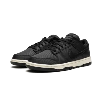 Nike Dunk Low Retro PRM Black Canvas Mens