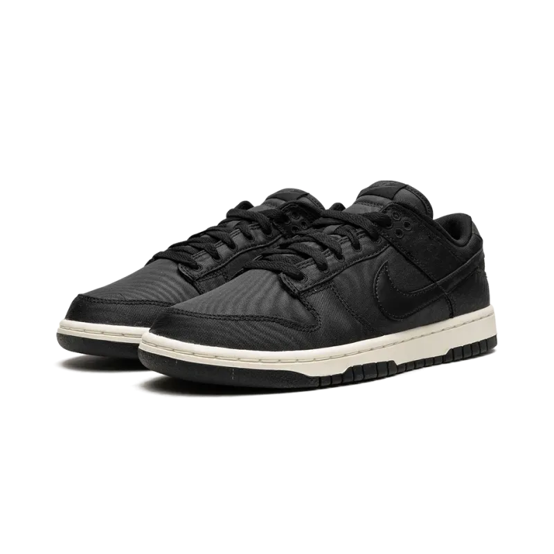 Nike Dunk Low Retro PRM Black Canvas Mens