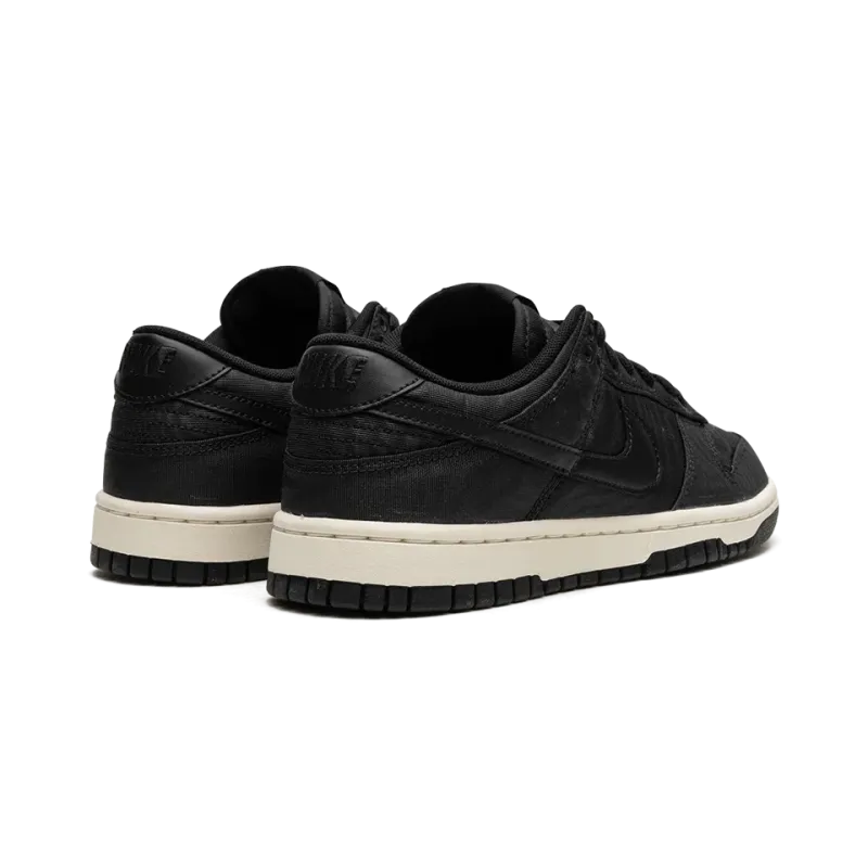 Nike Dunk Low Retro PRM Black Canvas Mens