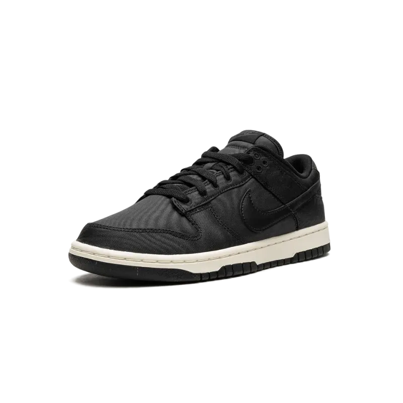 Nike Dunk Low Retro PRM Black Canvas Mens