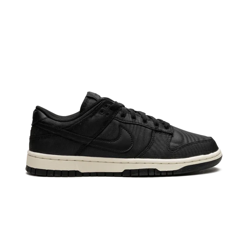 Nike Dunk Low Retro PRM Black Canvas Mens