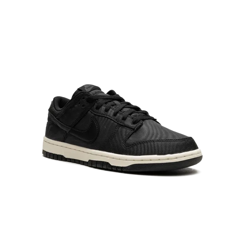 Nike Dunk Low Retro PRM Black Canvas Mens