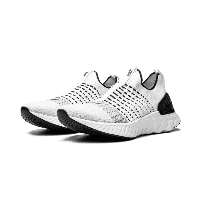 Nike React Phantom Run Flyknit White/White-Black-Pure Platinum Mens