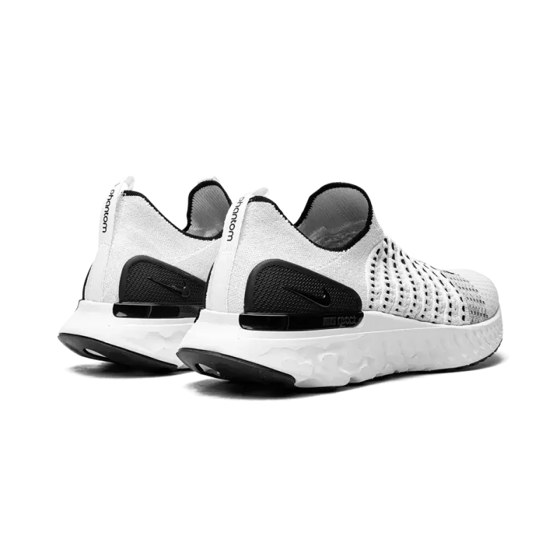 Nike React Phantom Run Flyknit White/White-Black-Pure Platinum Mens