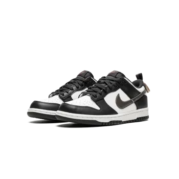 Nike Dunk Low Black White Metallic Grade School