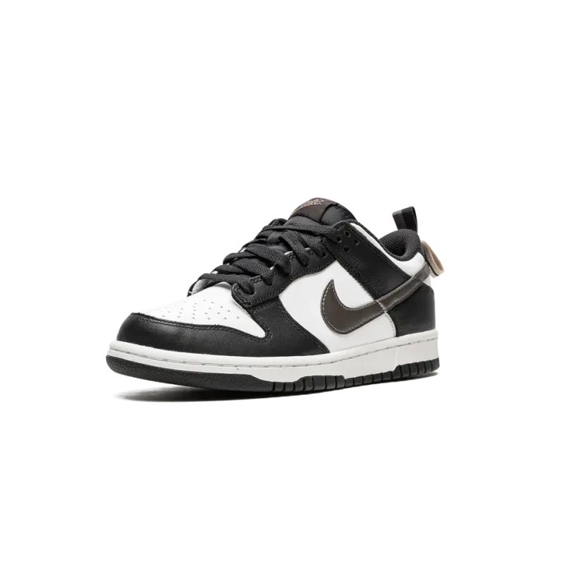 Nike Dunk Low Black White Metallic Grade School