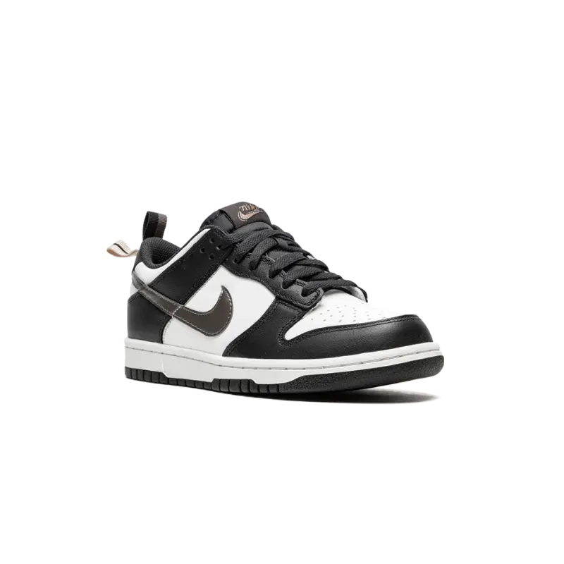 Nike Dunk Low Black White Metallic Grade School