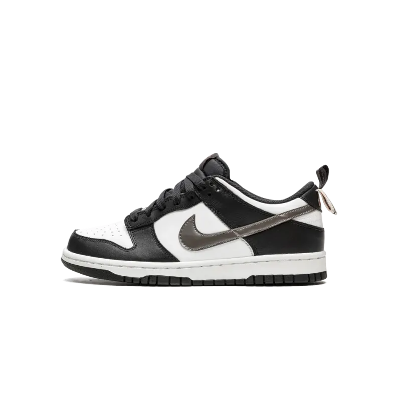 Nike Dunk Low Black White Metallic Grade School