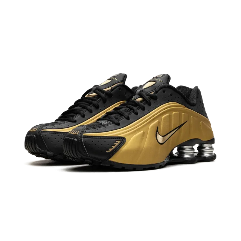 Nike Shox R4 WMNS Black / Metallic Gold Womens