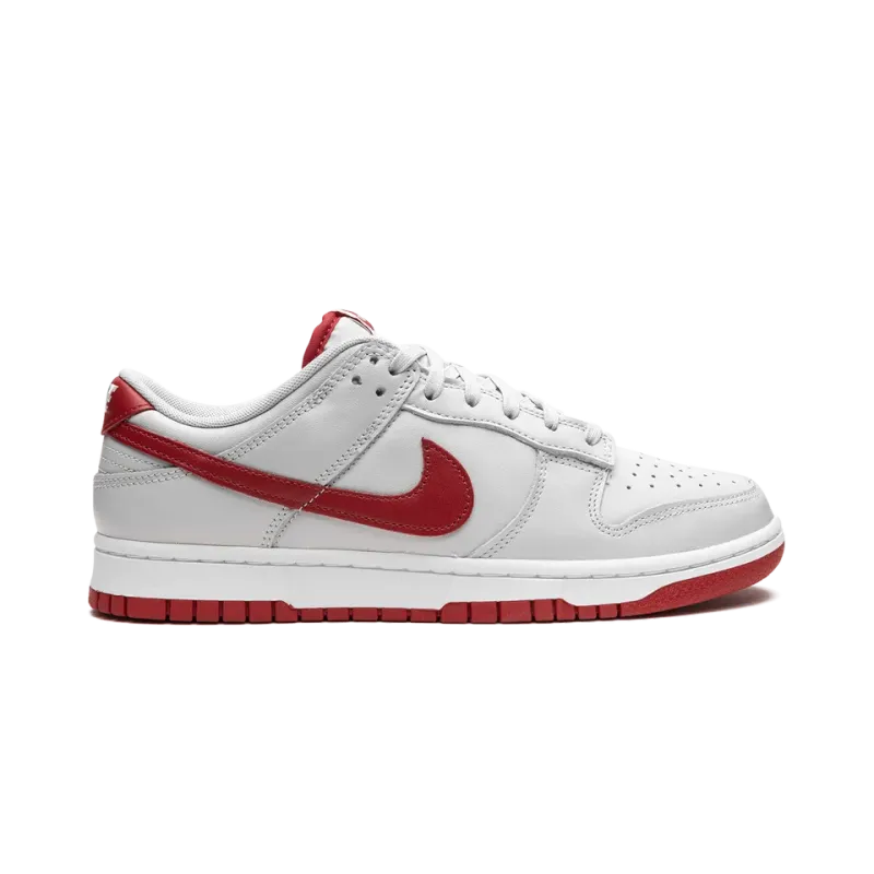 Nike Dunk Low Vast Grey / Varsity Red Mens