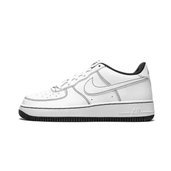 Nike Air Force 1 Low '07 GS Contrast Stitching - White / Black Grade School