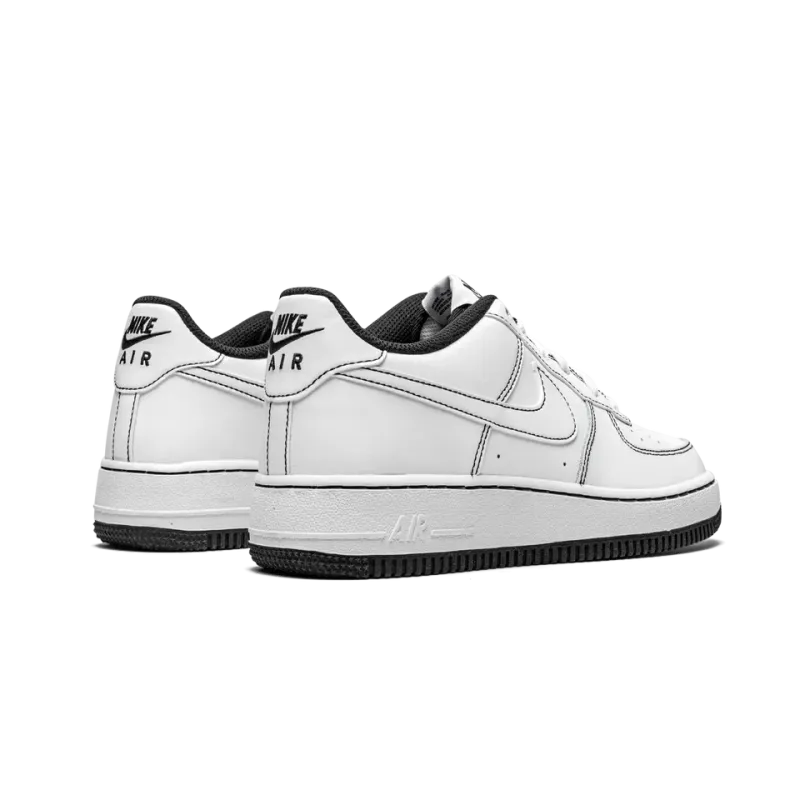 Nike Air Force 1 Low '07 GS Contrast Stitching - White / Black Grade School