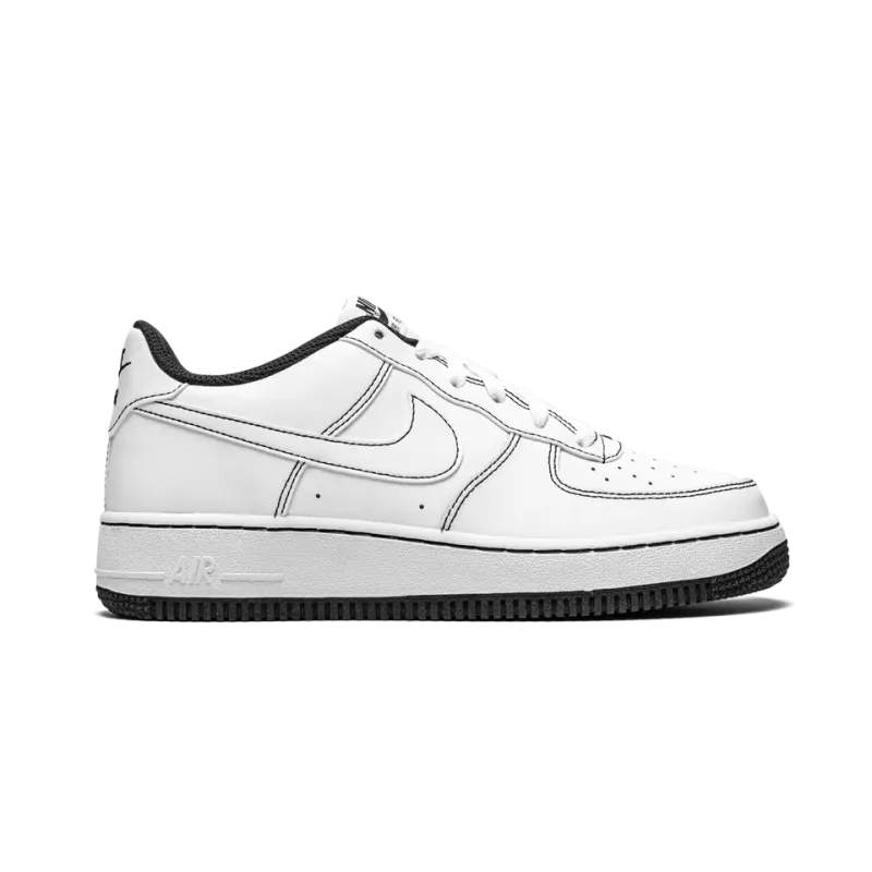 Nike Air Force 1 Low '07 GS Contrast Stitching - White / Black Grade School