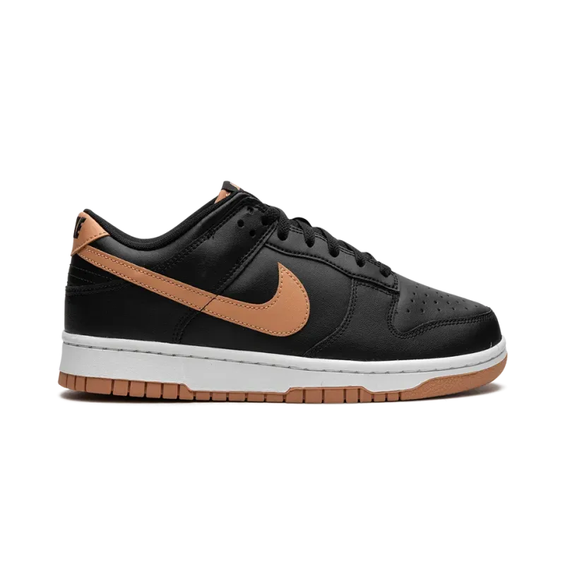 Nike Dunk Low Black / Amber Brown Mens
