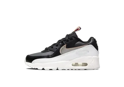Nike Air Max 90 Leather SE PS — Off Noir Metallic Pewter for Preschool Kids