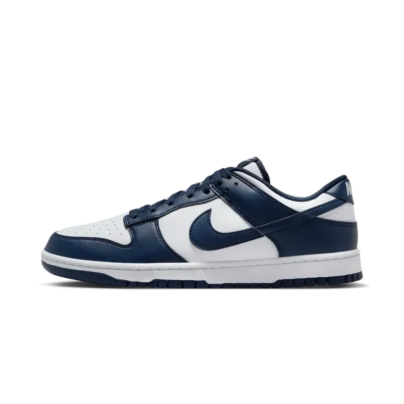 Nike Dunk Low White Midnight Navy Mens