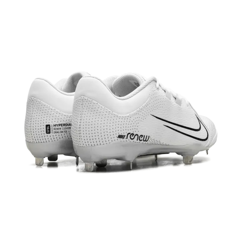 Nike Hyperdiamond 4 Pro Softball Cleats WMNS WHITE BLACK Womens