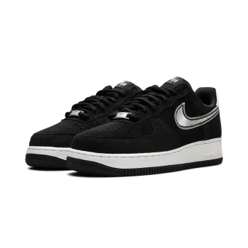 Nike Air Force 1 Low '07 LV8 Black Sail Embroidered Swoosh Mens