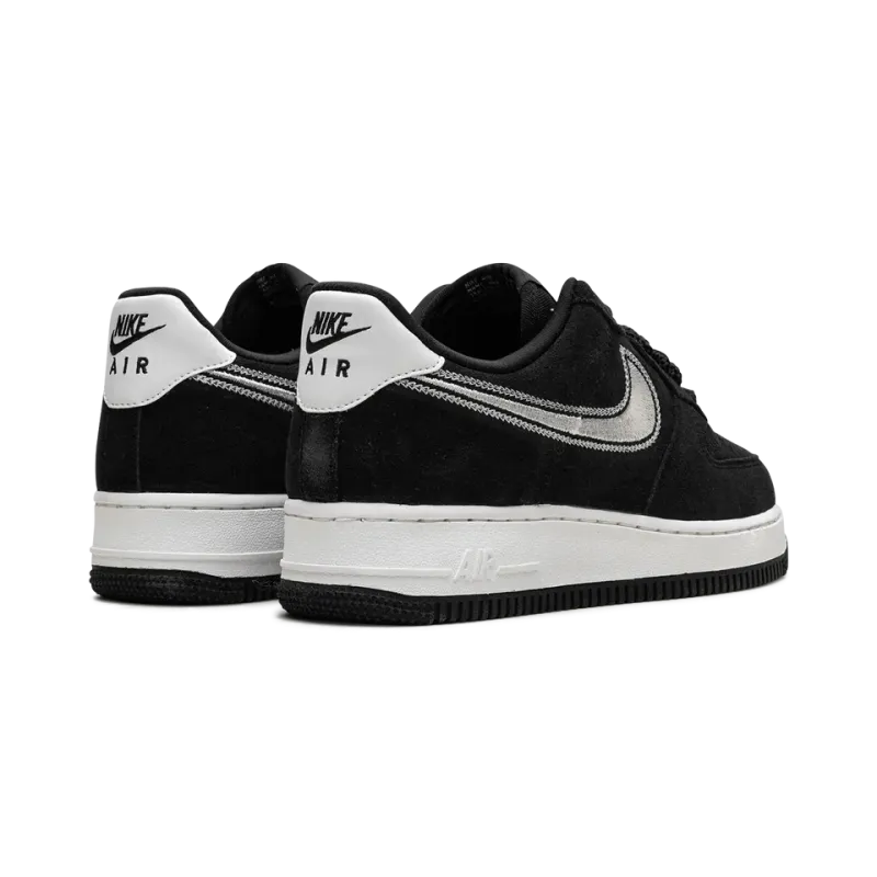 Nike Air Force 1 Low '07 LV8 Black Sail Embroidered Swoosh Mens