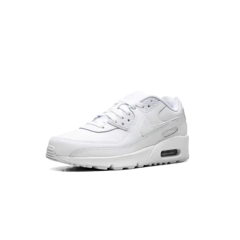Nike Air Max 90 GS White Metallic Silver Grade School