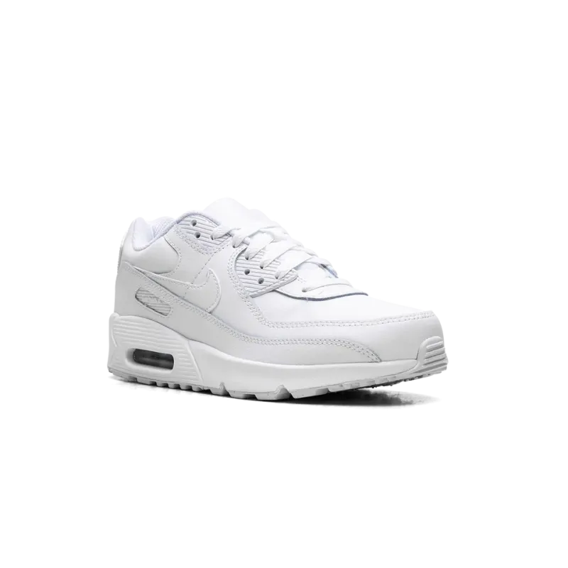 Nike Air Max 90 GS White Metallic Silver Grade School