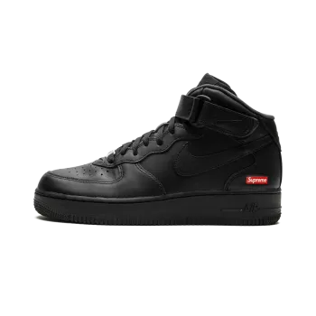 Nike Air Force 1 Mid Supreme - Mini Box Logo Black Mens