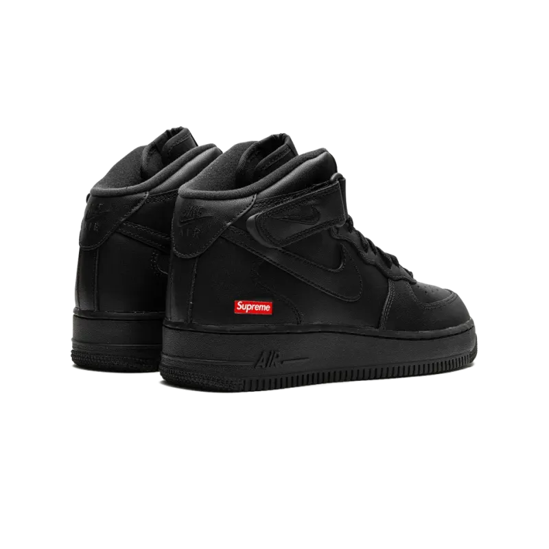 Nike Air Force 1 Mid Supreme - Mini Box Logo Black Mens