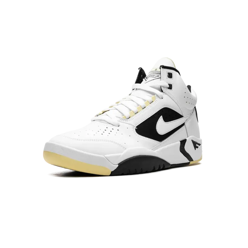 Nike Air Flight Lite Mid White Lemon Black White Mens