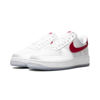 Nike AIR FORCE 1 LO '07 WMNS Satin White Varsity Red Womens