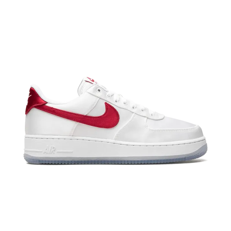 Nike AIR FORCE 1 LO '07 WMNS Satin White Varsity Red Womens