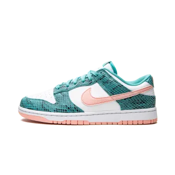 Nike Dunk Low Snakeskin Washed Teal Bleached Coral Mens