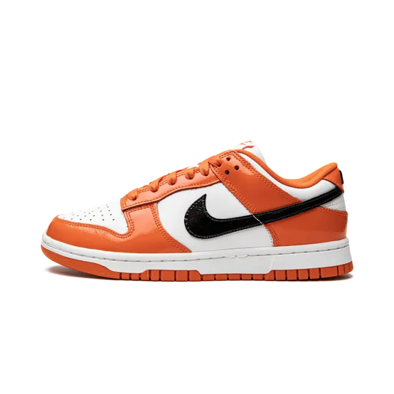 Nike DUNK LO MNS WMNS Orange / Black Patent Leather Womens