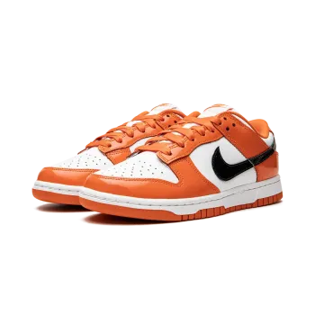 Nike DUNK LO MNS WMNS Orange / Black Patent Leather Womens