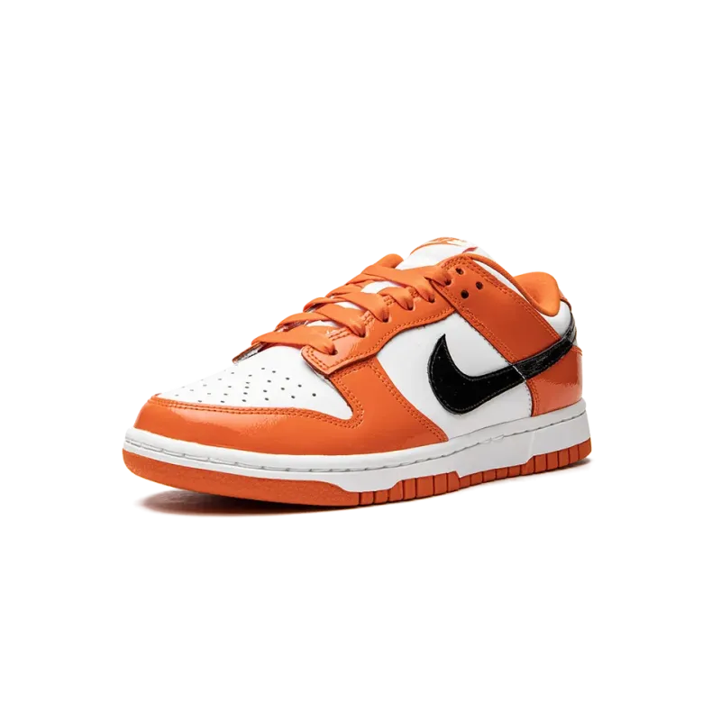 Nike DUNK LO MNS WMNS Orange / Black Patent Leather Womens
