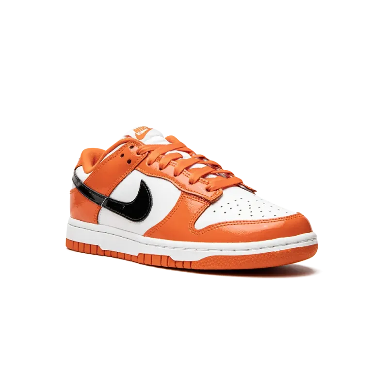Nike DUNK LO MNS WMNS Orange / Black Patent Leather Womens