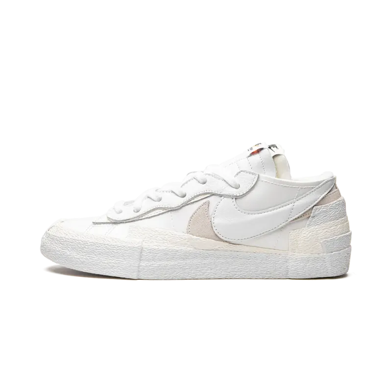 Nike Blazer Low Sacai - White Patent Leather Mens