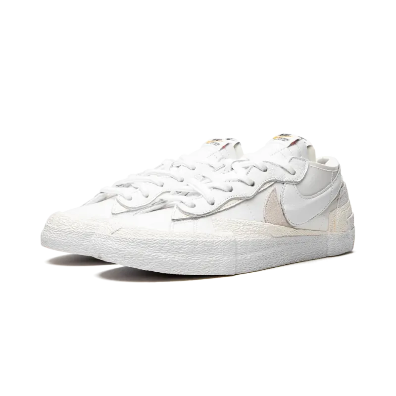 Nike Blazer Low Sacai - White Patent Leather Mens