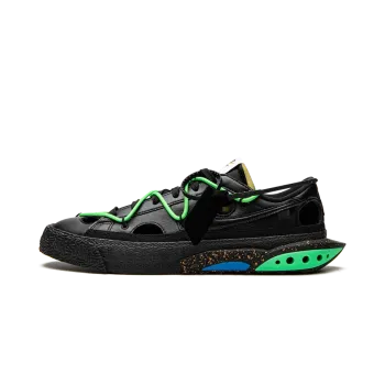 Nike Blazer Low Off-White - Black / Electro Green Mens