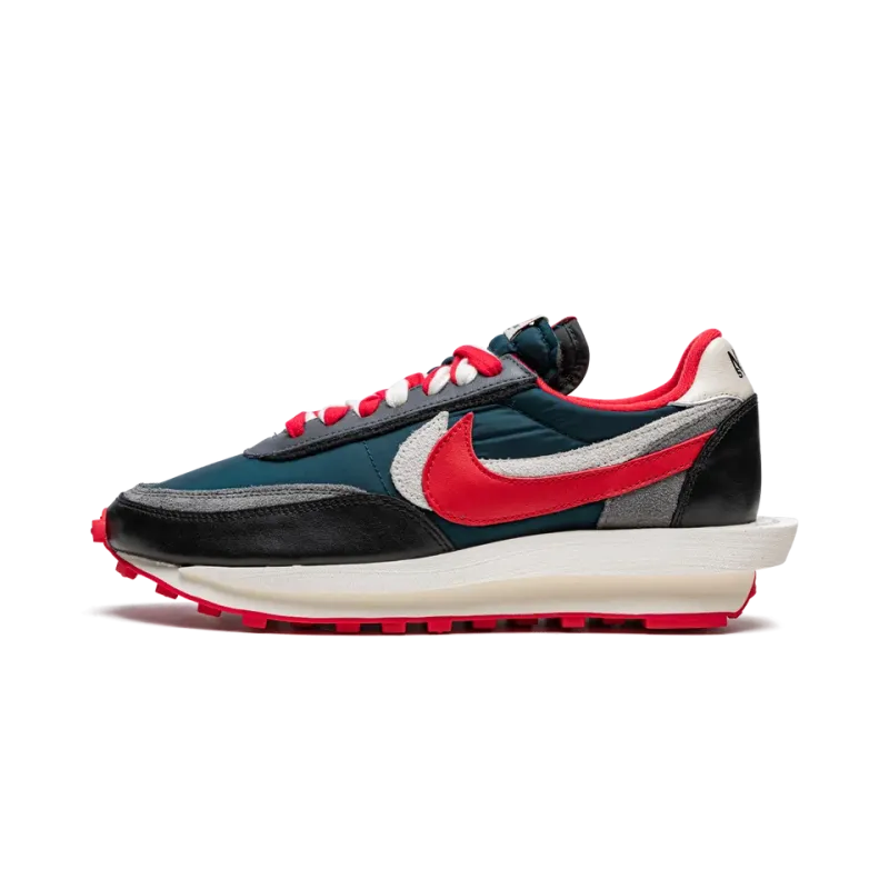 LDWaffle Undercover x Sacai - Midnight Spruce University Red Mens