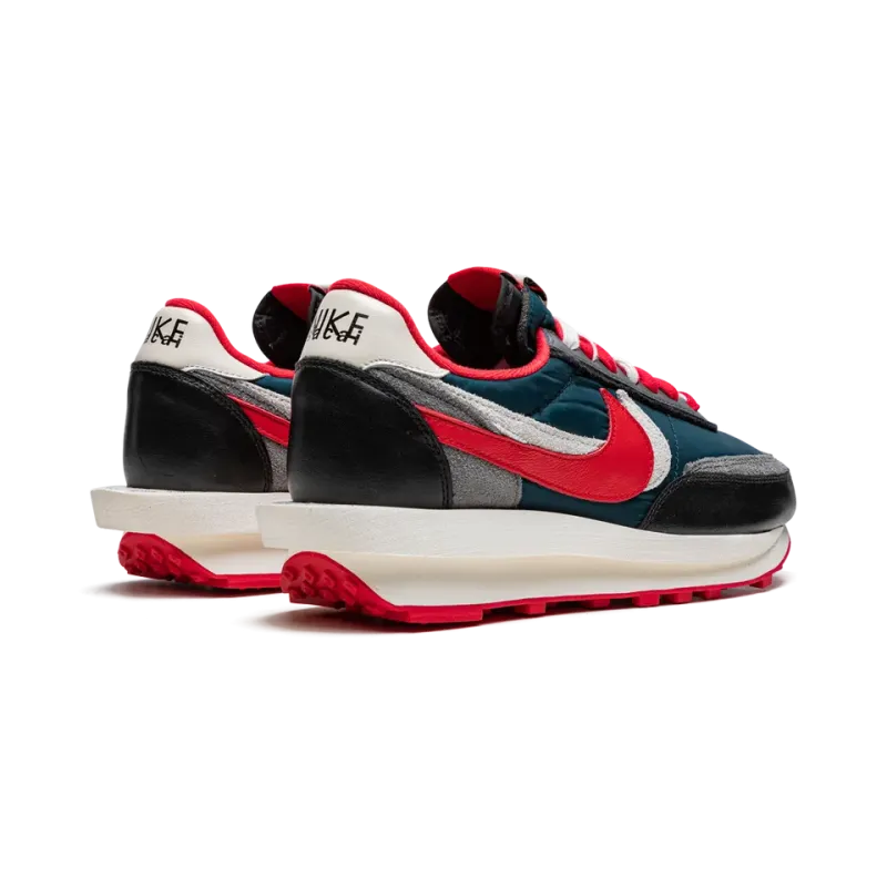 LDWaffle Undercover x Sacai - Midnight Spruce University Red Mens