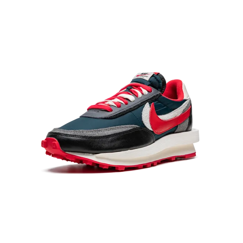 LDWaffle Undercover x Sacai - Midnight Spruce University Red Mens