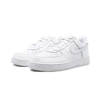 Nike Force 1 (PS) White on White Pre School