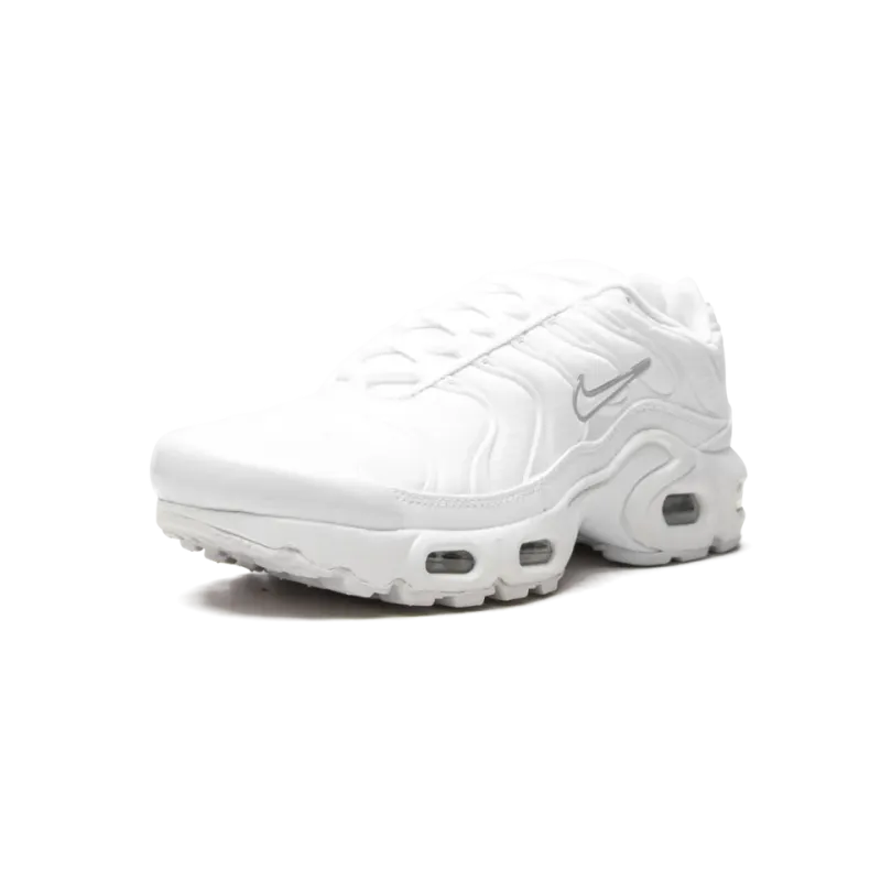 Nike Air Max Plus GS Triple White Grade School