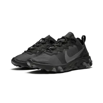 Nike React Element 55 Triple Black Mens