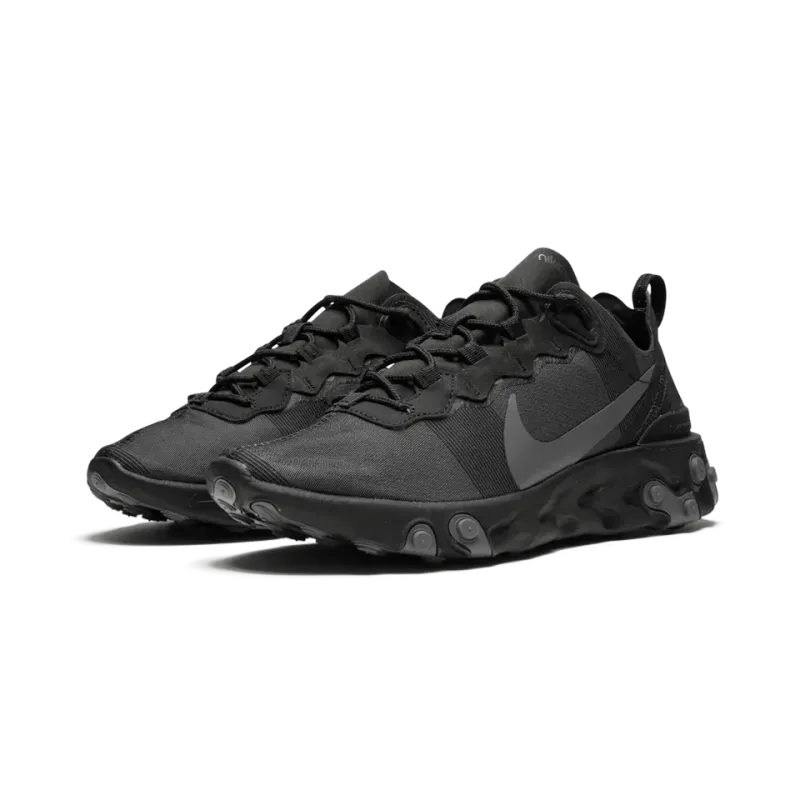 Nike React Element 55 Triple Black Mens