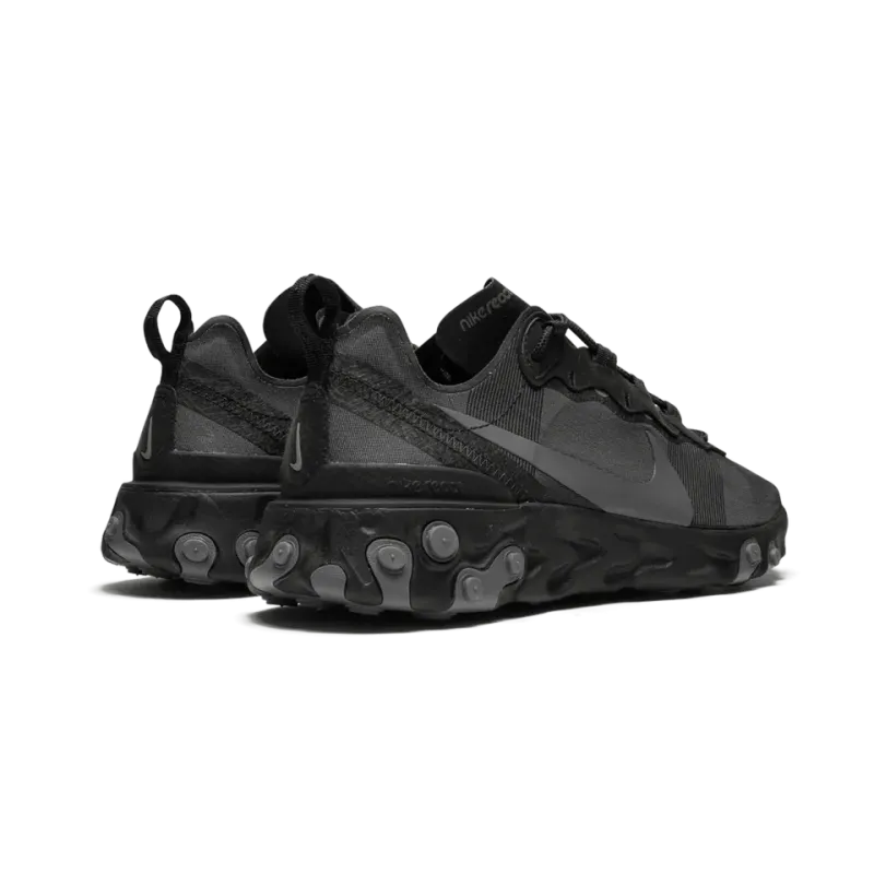 Nike React Element 55 Triple Black Mens