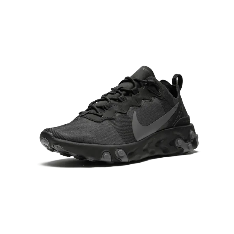Nike React Element 55 Triple Black Mens