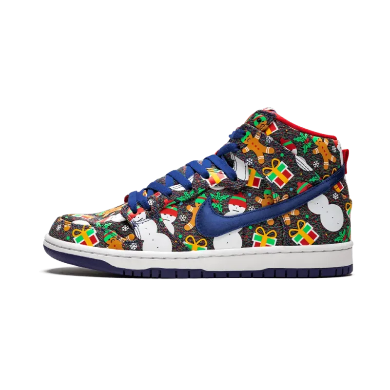 Nike SB Dunk High TRD QS Ugly Christmas Sweater Mens