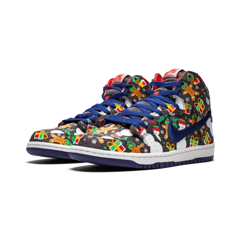 Nike SB Dunk High TRD QS Ugly Christmas Sweater Mens
