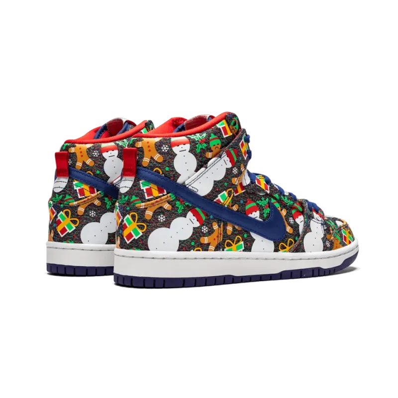 Nike SB Dunk High TRD QS Ugly Christmas Sweater Mens